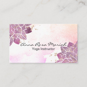 Carte De Visite *~* Aquarelle Mandala Parties scintillant guérison