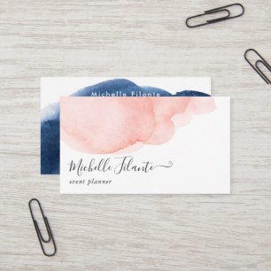 Carte De Visite Aquarelle marine et bleu