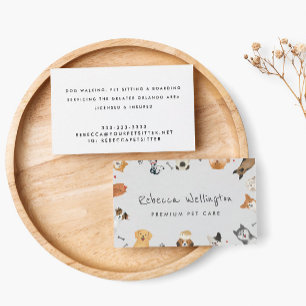 Carte De Visite Aquarelle mignonne Animaux Chiens Animaux Animaux 