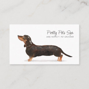 Carte De Visite Aquarelle mignonne Chien Groomer Chien Spa