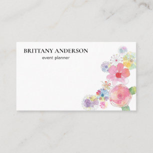 Carte De Visite Aquarelle minimaliste moderne