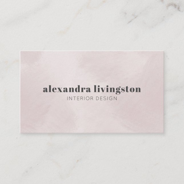 Carte De Visite Aquarelle minimaliste moderne Pastel Pearl Créativ (Devant)