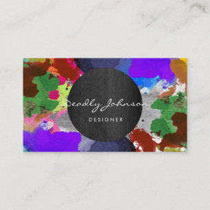 Carte De Visite Aquarelle moderne Abstrait Élégant Cool