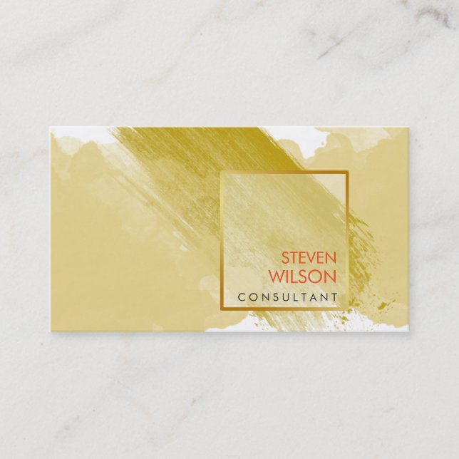 Carte De Visite Aquarelle moderne Elégant Artiste Professionnel (Devant)