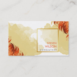 Carte De Visite Aquarelle moderne Floral Artiste élégant