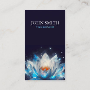 Carte De Visite Aquarelle moderne Lotus Fleur Logo Yoga