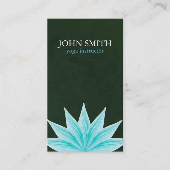 Carte De Visite Aquarelle moderne Lotus Fleur Logo Yoga Business (Devant)