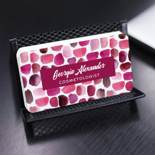 Carte De Visite Aquarelle moderne tendance Cosmetologue Abstrait