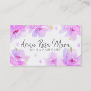 Carte De Visite Aquarelle molle moderne abstraite florale de *~*