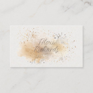 Carte De Visite Aquarelle molle Tan et gris