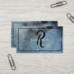 Carte De Visite Aquarelle Monogramme d'art moderne Abstrait