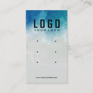 Carte De Visite Aquarelle Ocean Beach Été Écran d'oreille