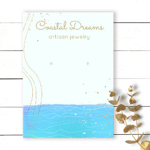 Carte De Visite Aquarelle Ocean Waves Porte-oreille Bu
