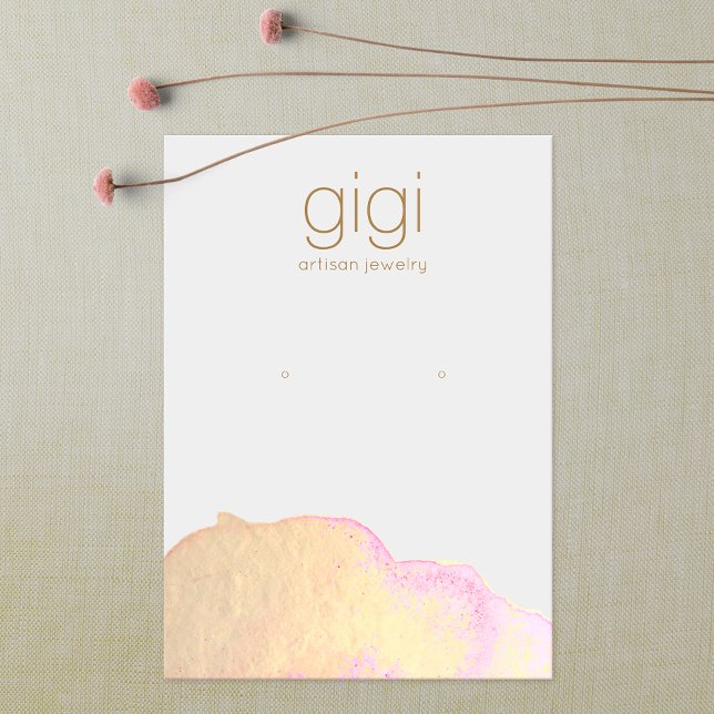 Carte De Visite Aquarelle or Porte-oreille Abstrait (Créateur téléchargé)