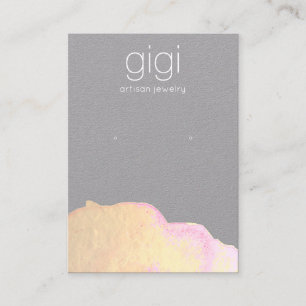 Carte De Visite Aquarelle or Porte-oreille Abstrait