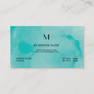 Carte De Visite Aquarelle parisienne élégante et de monogramme