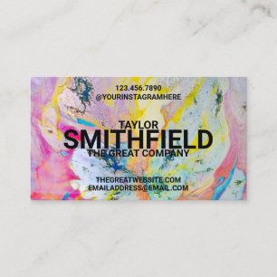 Carte De Visite Aquarelle Peinture Splatter couleur tendance