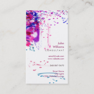 Carte De Visite Aquarelle Peintures naturelles modernes Brosses