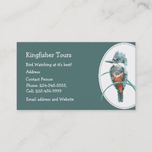Carte De Visite Aquarelle personnalisée Kingfisher Bird