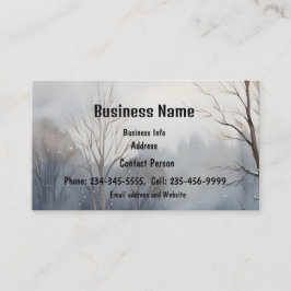 Carte De Visite Aquarelle personnalisée Paysage Arbres Pittoresque