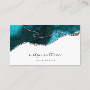 Carte De Visite aquarelle - Porte turquoise