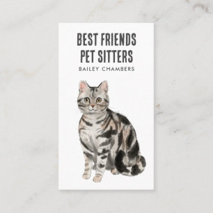 Carte De Visite Aquarelle pour animal de chat