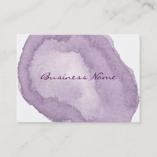 Carte De Visite Aquarelle pourpre élégante