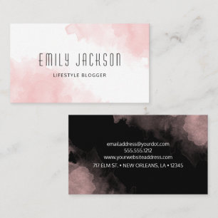 Carte De Visite Aquarelle rose
