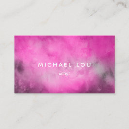 Carte De Visite Aquarelle rose artistique unique