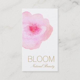Carte De Visite Aquarelle rose Chic Floral Peint Flower