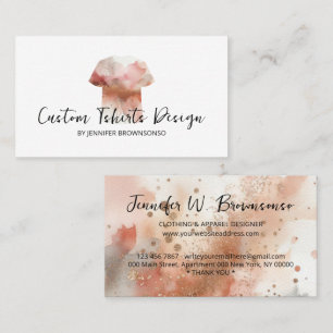 Carte De Visite Aquarelle Rose Gold Chemise Vêtements
