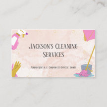 Aquarelle rose Services de nettoyage de la maison 