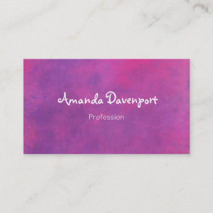 Carte De Visite Aquarelle rose Texture Abstraite