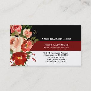 Carte De Visite Aquarelle rose Trendy Stripes Moderne Entreprise C