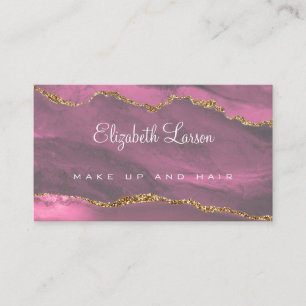 Carte De Visite Aquarelle rose vif Parties scintillant agate Artis