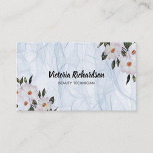Carte De Visite Aquarelle Roses roses Ballerina Floral Organza