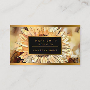 Carte De Visite Aquarelle Shine Sunflower Collection élégante
