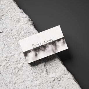 Carte De Visite Aquarelle simple minimaliste noir et blanc