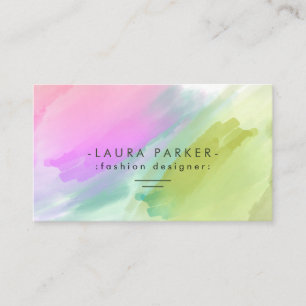Carte De Visite Aquarelle Splatter Artiste maquillage Abstrait Min