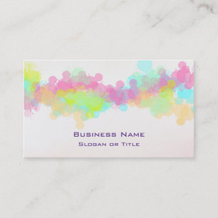Carte De Visite Aquarelle Splatter Colorful Abstract Design