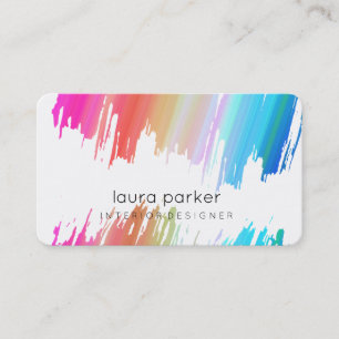 Carte De Visite Aquarelle Splatter Élégant Abstrait moderne chic