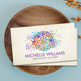 Carte De Visite Aquarelle Sri Yantra / Sri Chakra