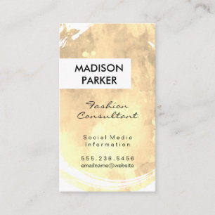 Carte De Visite Aquarelle tendance brossée