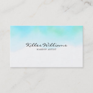 Carte De Visite Aquarelle Turquoise