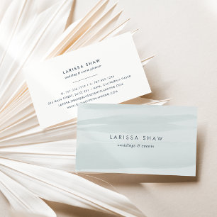 Carte De Visite Aquarelle verte de mer