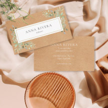 Aquarelle verte Rustique Kraft Professionnel