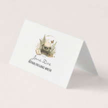 Carte de visite aquarelle vintage d'auteur