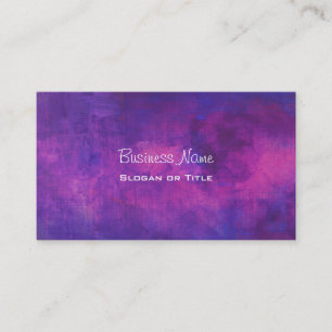 Carte De Visite Aquarelle violette et rose Arrière - plan Abstrait