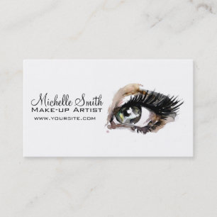 Carte De Visite Aquarelle yeux de foudre extension maquillage marq