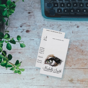 Carte De Visite Aquarelle yeux de foudre extension maquillage marq